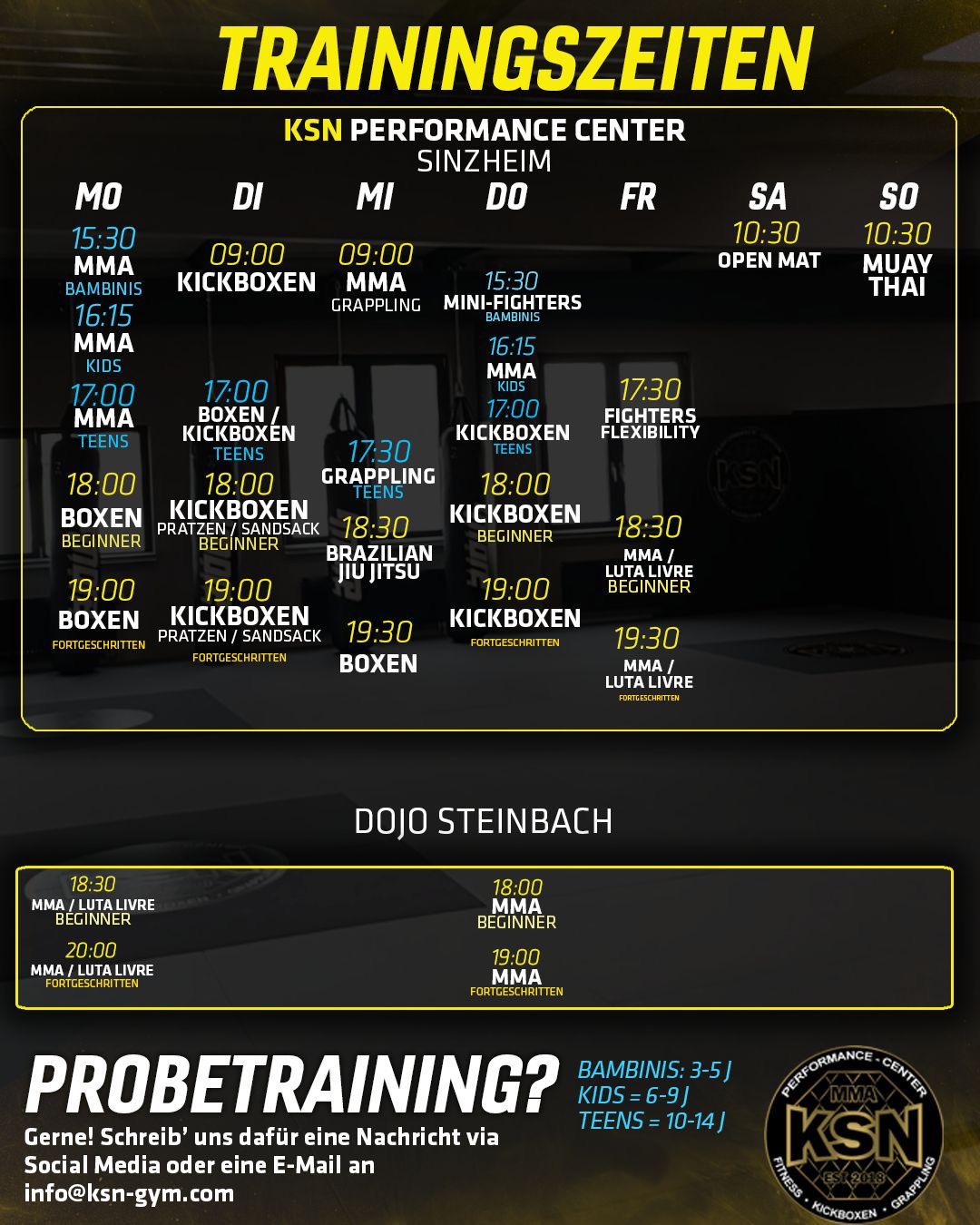 Trainingsplan